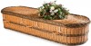 English Willow Rounded Coffin in Brown