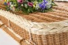 English Willow Rounded Coffin with Light Bands